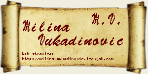Milina Vukadinović vizit kartica